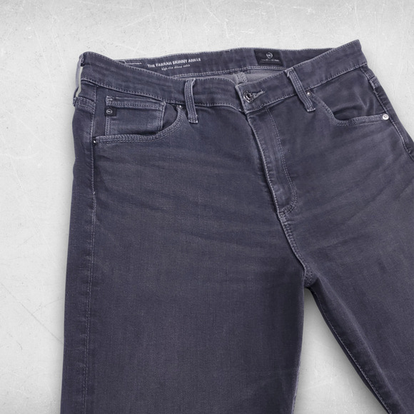 AG Farrah Skinny Ankle Jeans Women 31R Gray High Rise Clean Girl Casual Chic - Picture 9 of 10